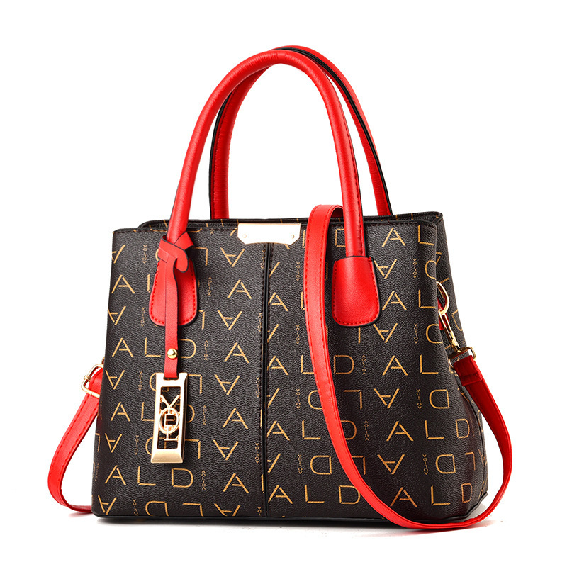 Bag Girl 2022 New Style fashionable printed handbag, Korean version middle-aged mom bag, single-shoulder crossbody bag, one-piece consignment details Picture