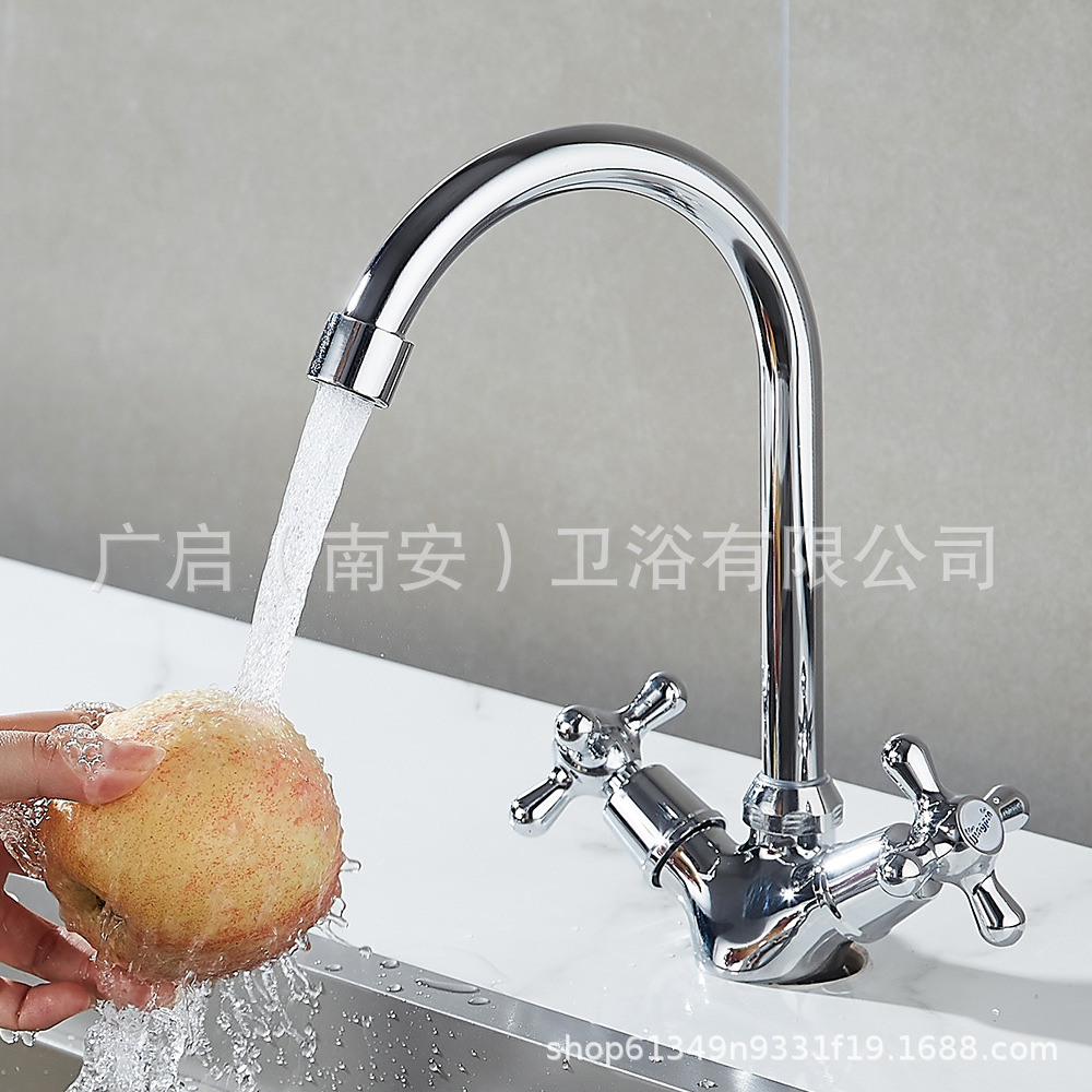 Cross-border Russian kitchen universal faucet, sink, dish basin, dual opening, cold and hot Settings, horn faucet, dual-purpose Specification drawing