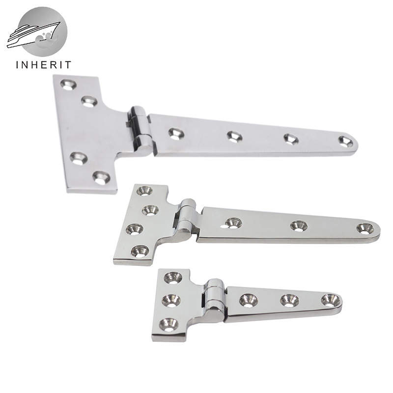 316 stainless steel 152*75*4.5 T-shaped hinges 100*54*4.8/200 cast cabinet glass door hinges full figure