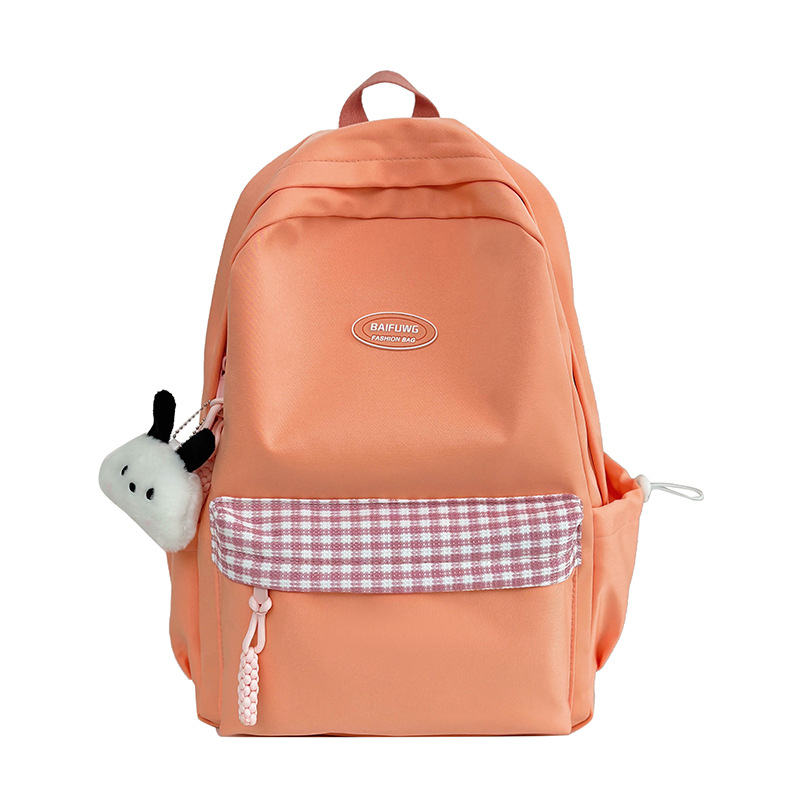A cute and fresh schoolbag for girls and junior high school students, a lightweight Korean-style travel backpack, and a trendy backpack for high school and college students Item Picture