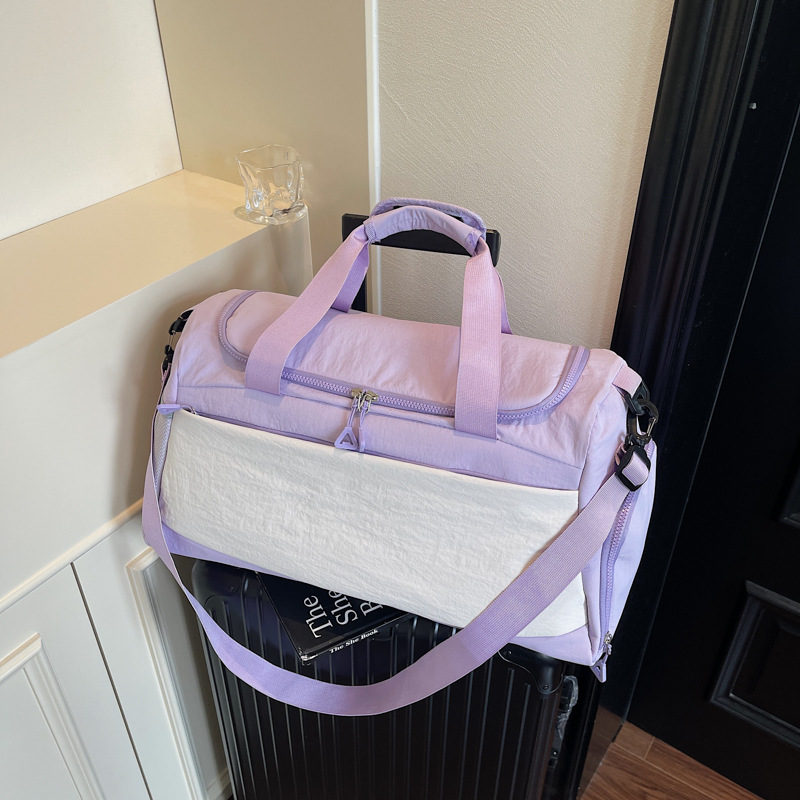 Customizable new outdoor sports travel bags, short-distance large-capacity dry-wet separation storage bags, women's hand-held fitness bags full figure