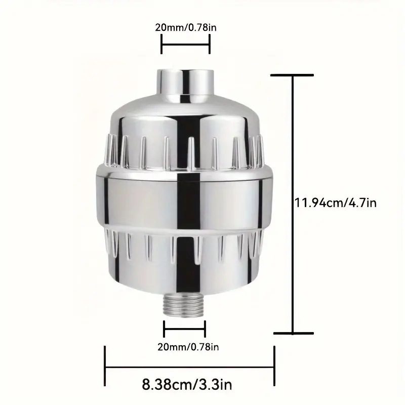 Cross-border foreign trade best-selling 15-20-25 layer filter element household shower head filter set for chlorine removal Specification drawing