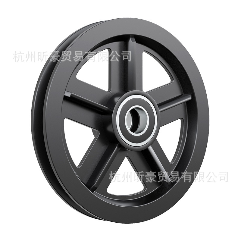 Wholesale of 12cm diameter 5-hole large pulley barn door hanging wheel accessories with bearings Item Picture