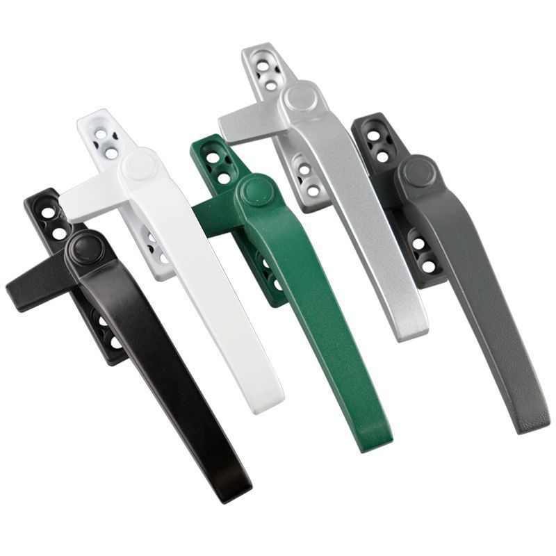 38-type aluminum alloy window handle, 50-type casement color aluminum door and window pull, 7-shaped handle single-point lock details Picture