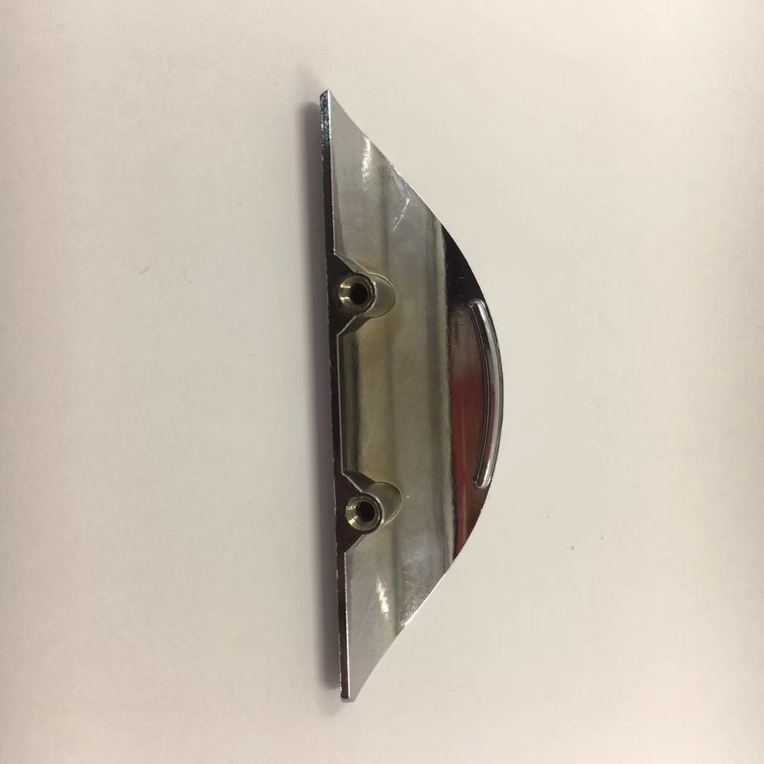 Factory direct sale special offer product: zinc alloy half-moon-shaped white chrome drawer handle, modern and simple style drawer handle details Picture
