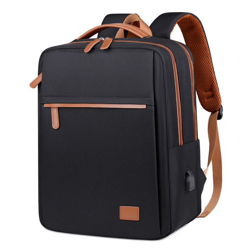 Cross-border simple business backpacks, men's backpacks, women's travel bags, large-capacity business trip commuting laptop bags Item Picture