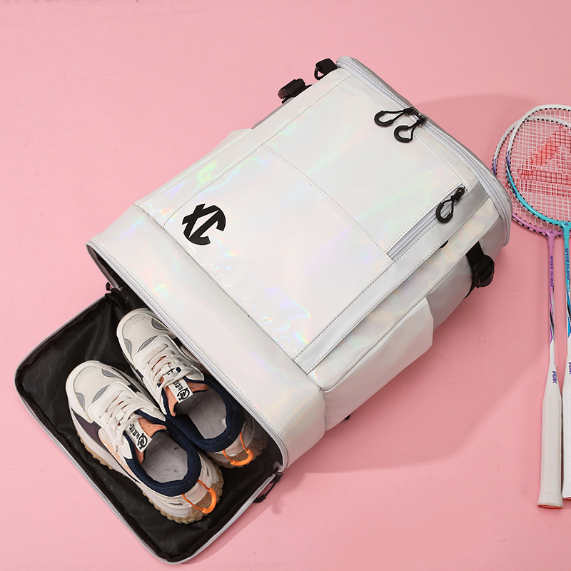New badminton racket backpack, large-capacity hand-held tennis racket bag, multi-functional sports equipment portable storage bag details Picture