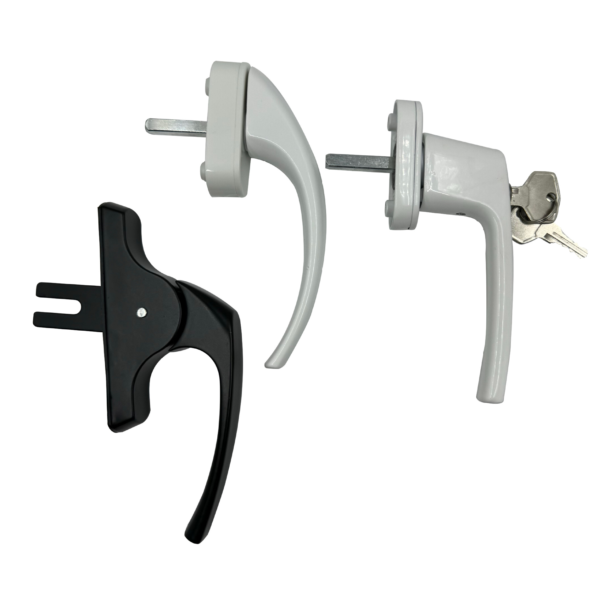 Lockable drive handle outlet up and down handle with hand pattern drive handle, aluminum alloy plastic steel casement window handle Item Picture
