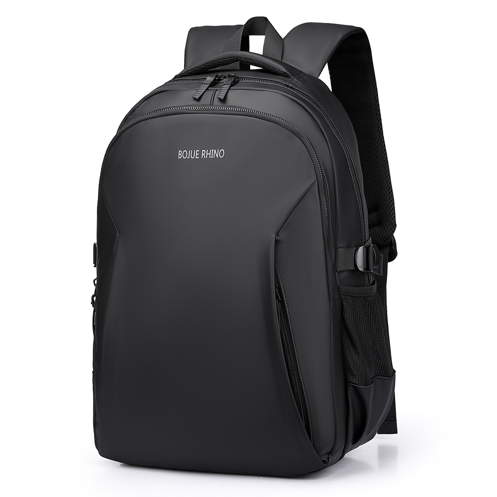 Cross-border casual backpack for men, solid color, simple, large capacity, high-end feel, computer bag, commuting, business trip and travel bag Item Picture