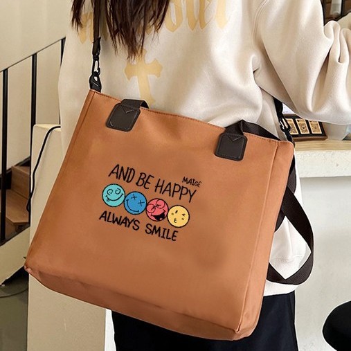 Large-capacity student commuting tote bag 2025 New style artistic ins sailing cloth bag commuting single-shoulder cloth bag Specification drawing