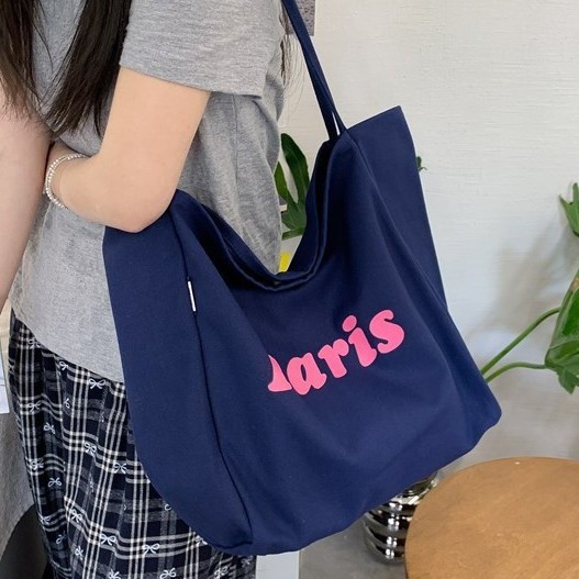 Dopamine color series high-end canvas bag 2025 new style simple and versatile large-capacity tote bag women's handbag Specification drawing