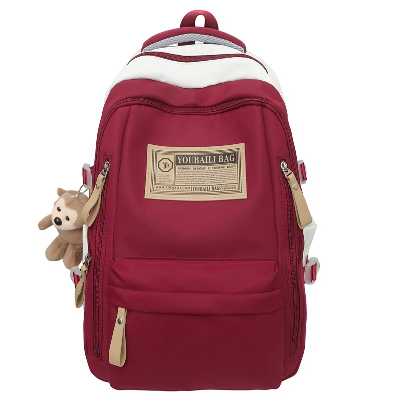 New large-capacity schoolbag, Korean high school student trend backpack, versatile college style couple backpack Item Picture