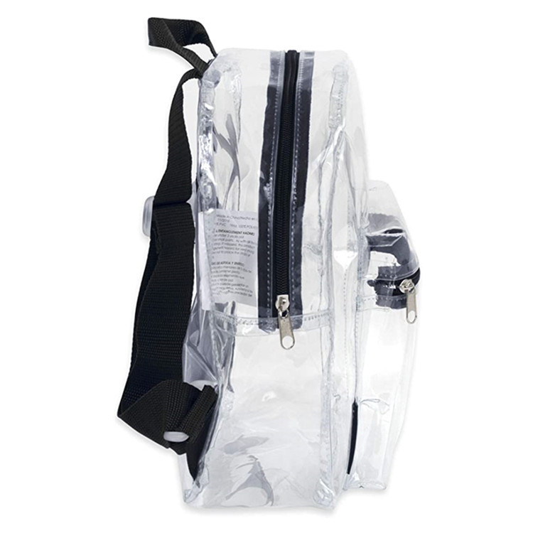 Amazon transparent PVC waterproof small schoolbag with logo printing, men's and women's concert backpack in stock Application Scenario