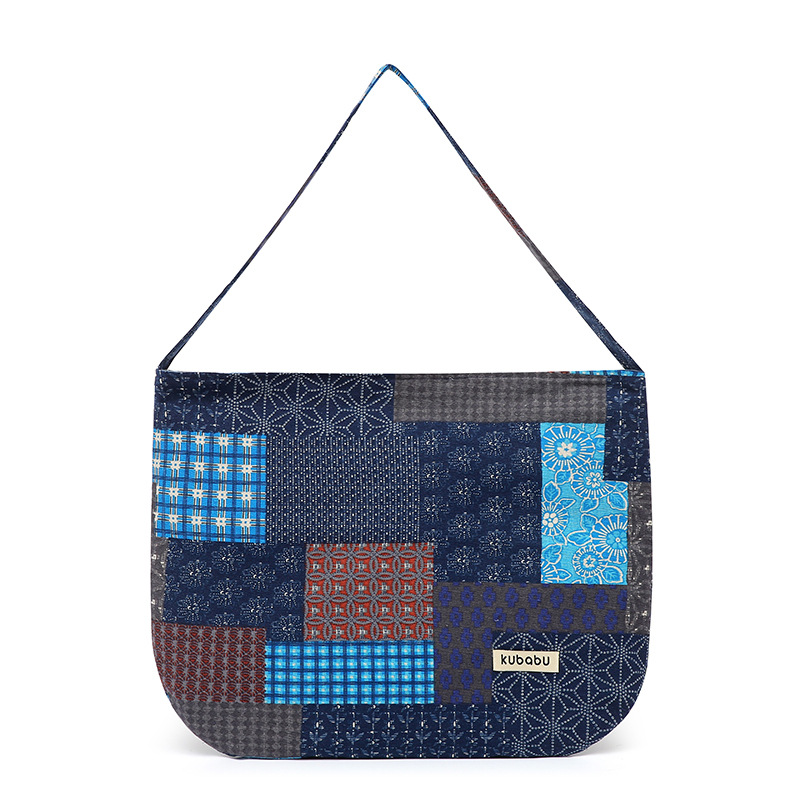 Ethnic art cotton and linen retro ethnic style patchwork printed fabric patchwork single-shoulder crossbody women's forest-themed casual bag Item Picture
