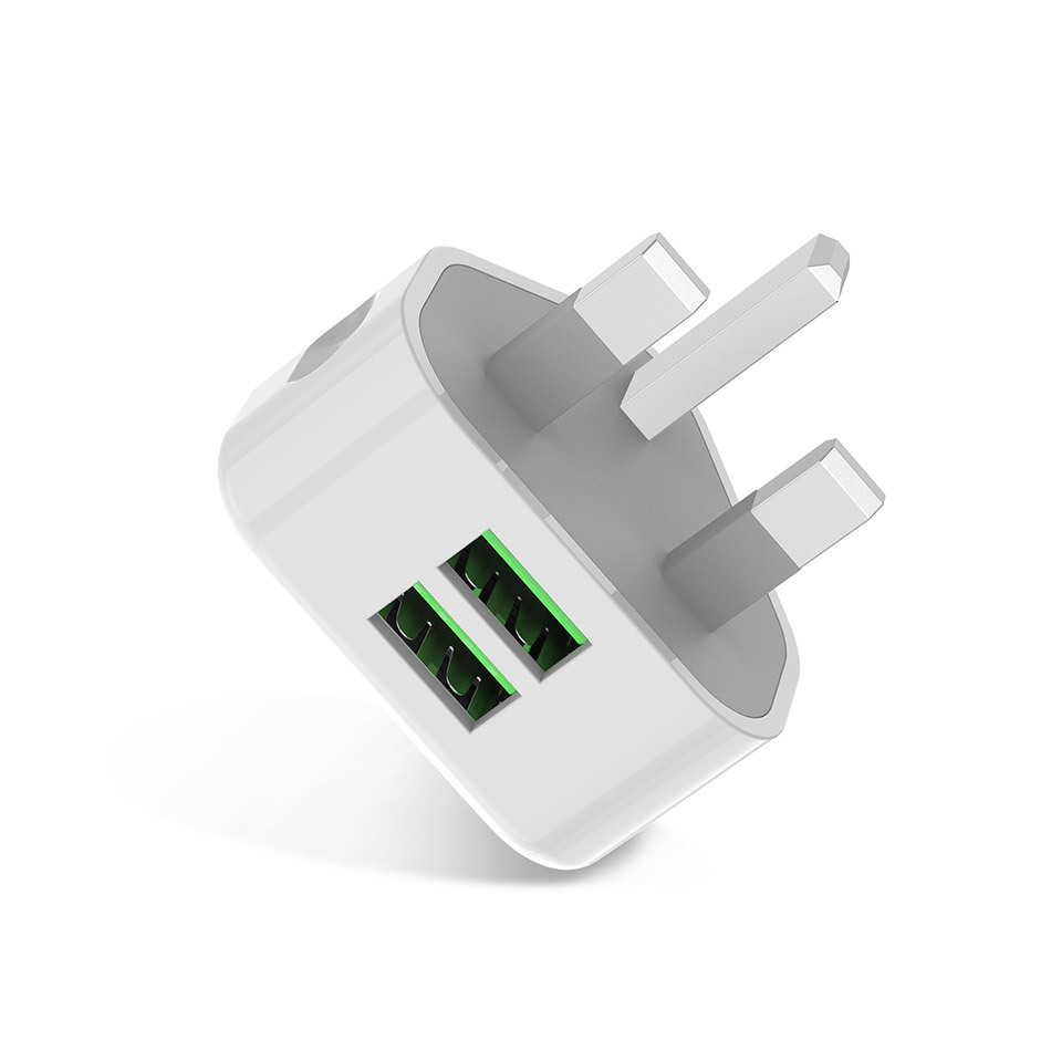Triangle British Standard 1 2 3USB port British standard mobile phone charger, British standard charger, smart travel charger Item Picture
