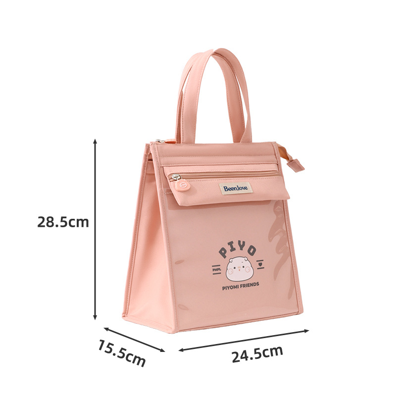 Runhui's new trendy hand-held meal bags, insulated bags for bringing meals to work, student lunch box bags, and outdoor fresh-keeping bento bags Item Picture