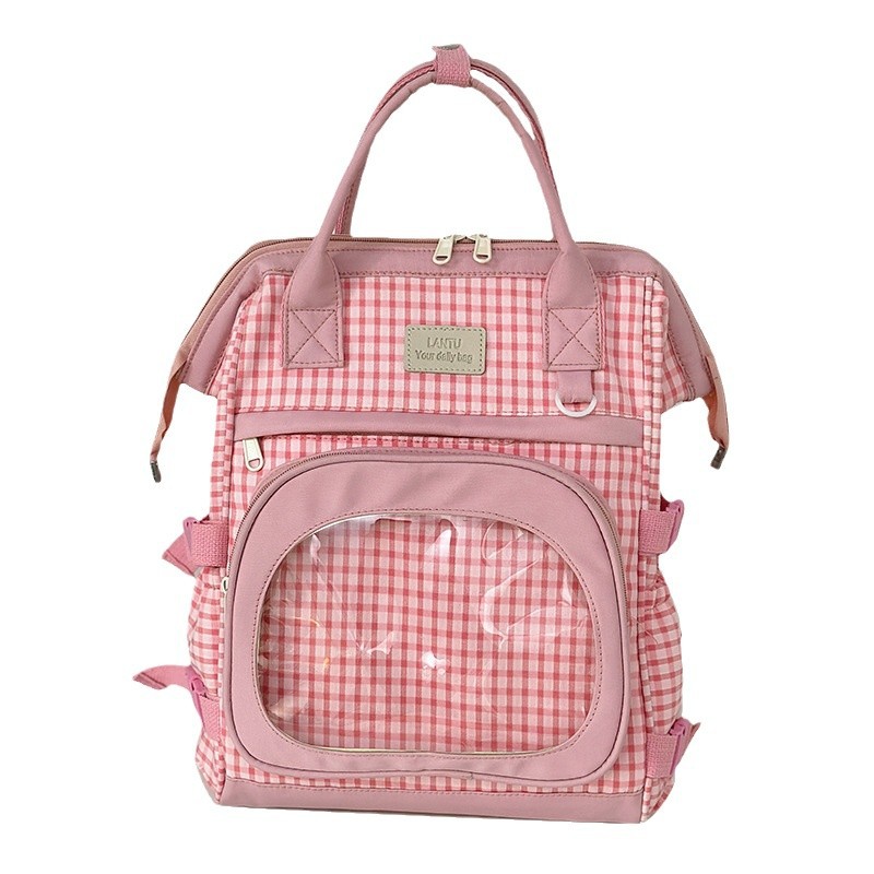 The backpack is durable and color-blocking, a versatile bag for girls and Internet celebrities, a lightweight Instagram backpack, and a fresh and stylish Korean style Item Picture