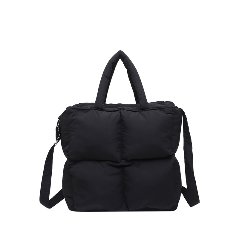 Autumn and winter Korean Instagram laid-back style gentle cotton bag, tote bag, large-capacity cotton jacket bag, underarm single-shoulder bag for women Item Picture