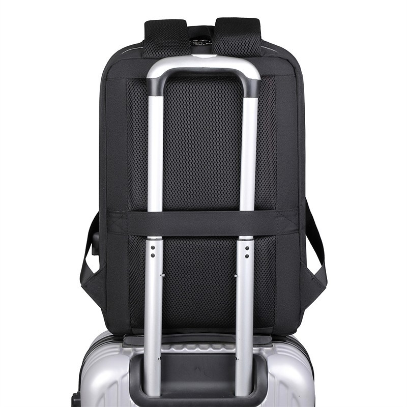 Cross-border styling men's business computer bag, double-shoulder high-end, large-capacity Oxford fabric commuting short travel backpack Specification drawing