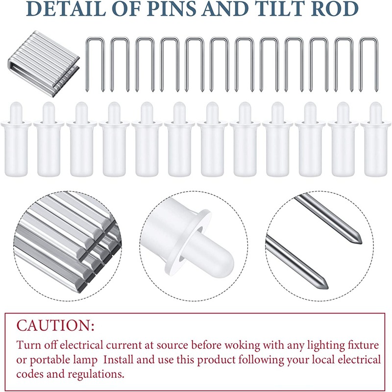Cross-border retail blinds repair tools: 20 blinds latch, 20 blinds patch nails Specification drawing