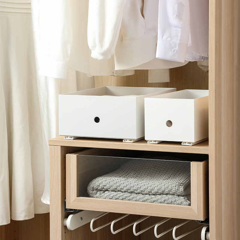 Storage box track board, self-made pull-out basket, extendable track, plastic accessories, DIY slide rail, kitchen drawer guide rail Application Scenario