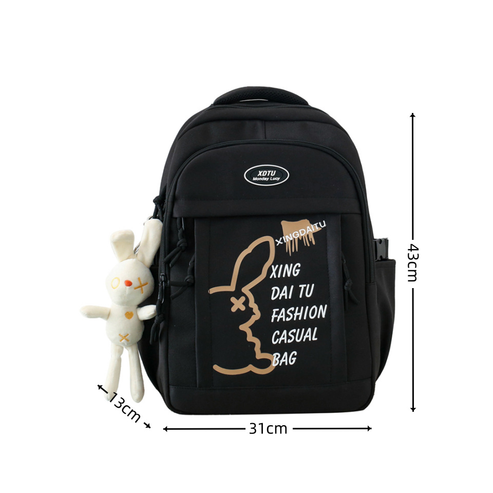 A versatile Korean-style ins color-blocking backpack with a large capacity for 2025 junior and senior high school students, as well as an outdoor travel computer bag Item Picture