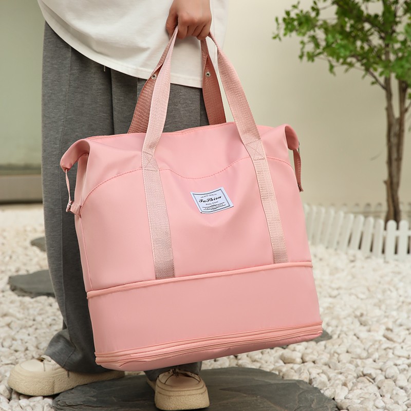 Wholesale of women's travel bags with pull handles, portable maternity storage bags, sports and fitness bags, and luggage bags full figure