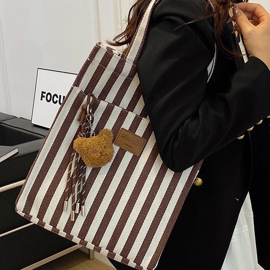2024 New stylish Korean-style women's bag, hand-held, high-quality single-shoulder canvas, large-capacity crossbody tote bag for women full figure