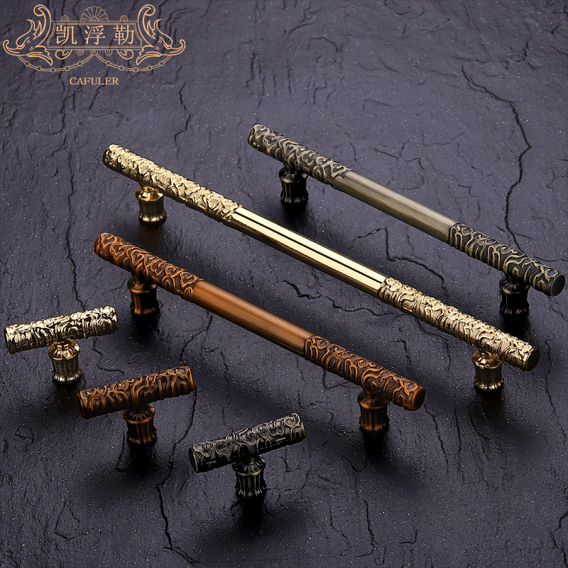 Golden hoop rod door handle, zinc alloy, Chinese classical golden handle, furniture hardware, drawer handle, wardrobe window handle Application Scenario