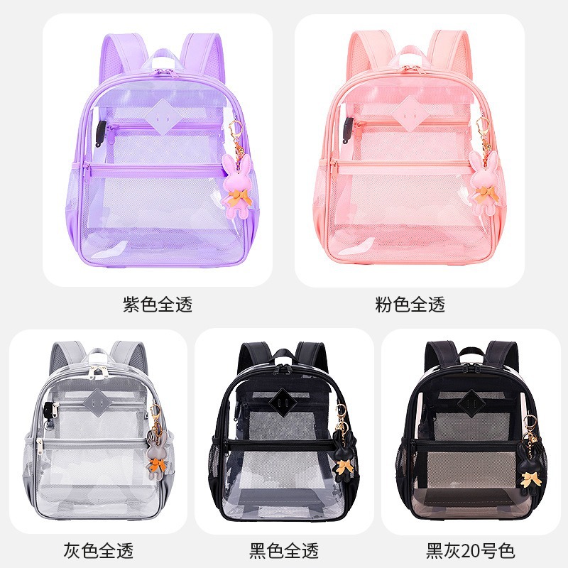 Cross-border Amazon PVC backpacks, waterproof and large-capacity, suitable for both boys and girls, for junior and senior high school students details Picture