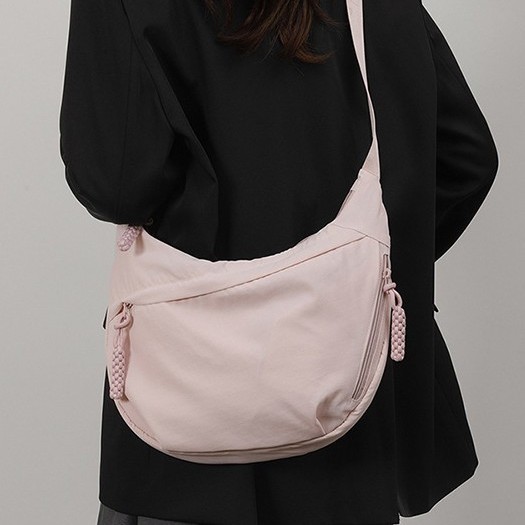 Crossbody bag, women's dumpling small bag, summer new large-capacity bag, women's 2025 casual lightweight nylon bag full figure