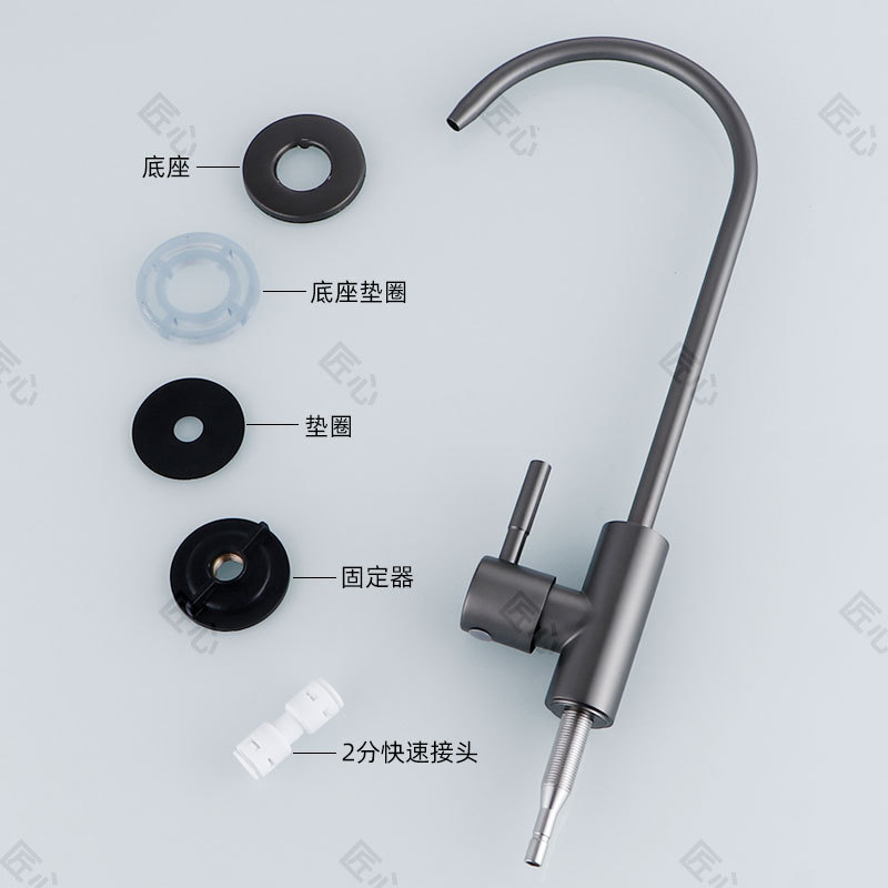 The new classic water purifier faucet is made of stainless steel with wire drawing and water plating, featuring a copper valve core and a single cooling water outlet pipe Application Scenario