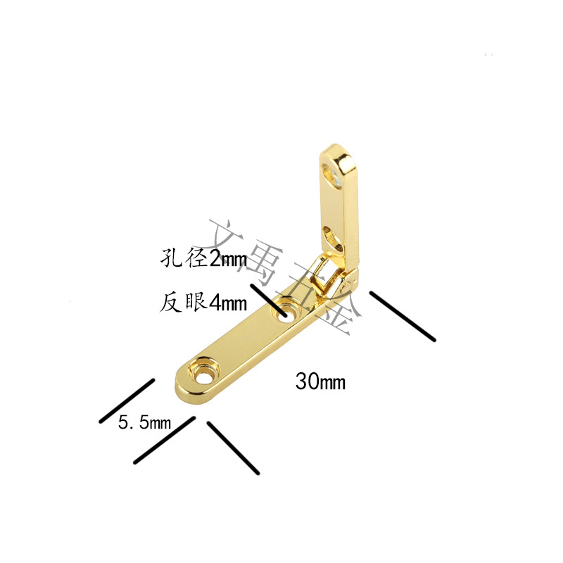 5.5*30*5.5mm golden high-gloss straight-line zinc alloy hinge with 90-degree long brick longitudinal hinge inside Application Scenario