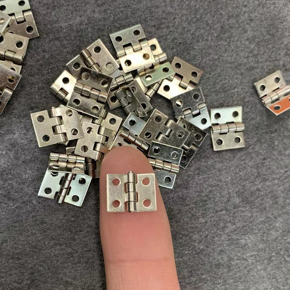 Wooden box, jewelry, brocade box, mini copper hinge, jewelry box, welded small accessories, right-angle hinge B-001, 8X10mm Application Scenario