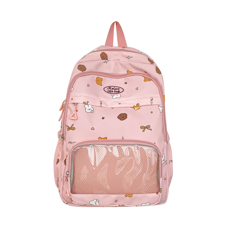 Cute Japanese-style transparent bag, large-capacity backpack, schoolbag for girls, high school and junior high school students, high-appearance-level backpack Item Picture