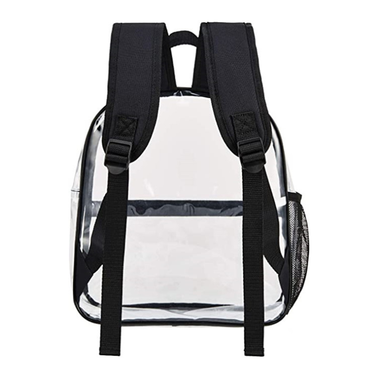 pvc cross-border transparent backpacks, outdoor portable large-capacity backpacks, lightweight and simple student schoolbags, factory direct sales Specification drawing