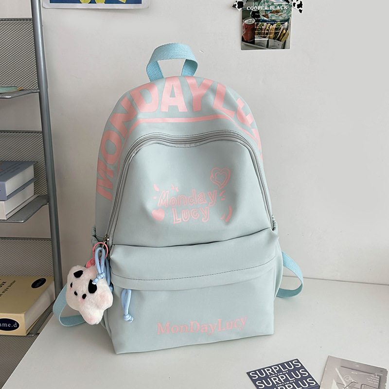 Japanese-style school backpacks, cute and simple letter backpacks for female junior high school students, and a trend of large-capacity computer backpacks for college students Application Scenario