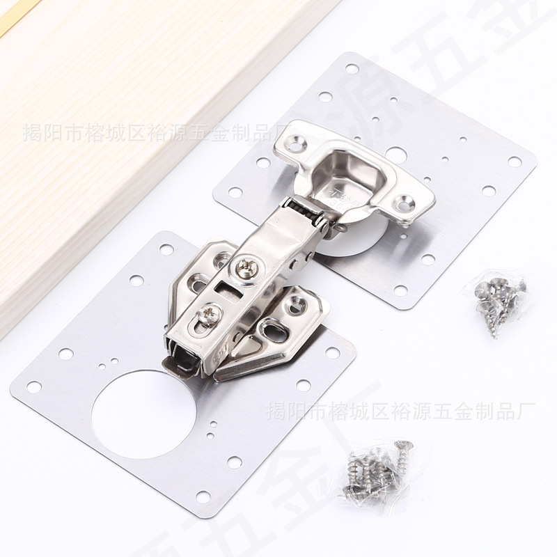Stainless steel hinge repair accessories, household cabinet door repair installation and fixation thickened gasket, cabinet and wardrobe door repair plate details Picture