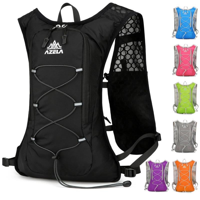Lightweight running and cycling backpack, large-capacity water-resistant outdoor sports hiking bag, water bag, marathon running bag full figure