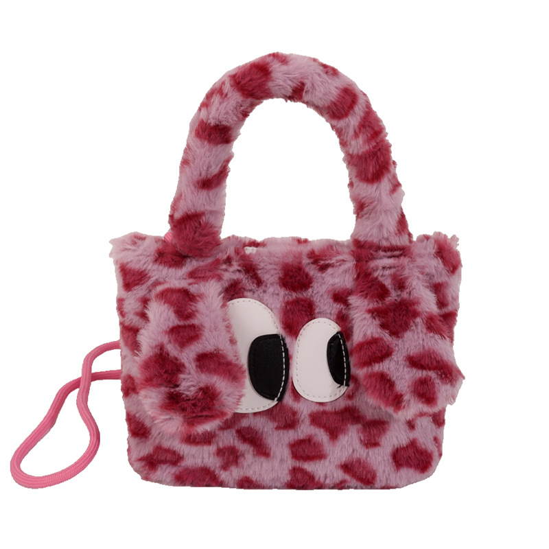 Plush and cute little bag for women, new autumn/Winter 2024 collection, hand-held bucket bag, cartoon furry, fashionable and versatile crossbody bag Item Picture