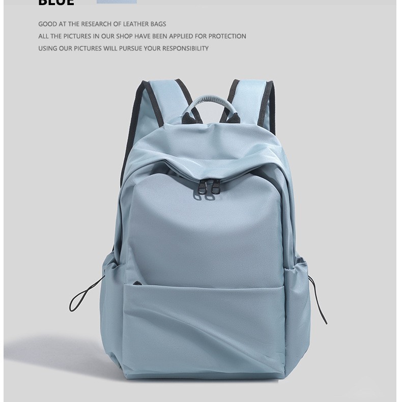 Large-capacity solid-color niche backpacks, women's schoolbags, men's backpacks, women's lightweight travel and mountaineering bags, computer bags Specification drawing
