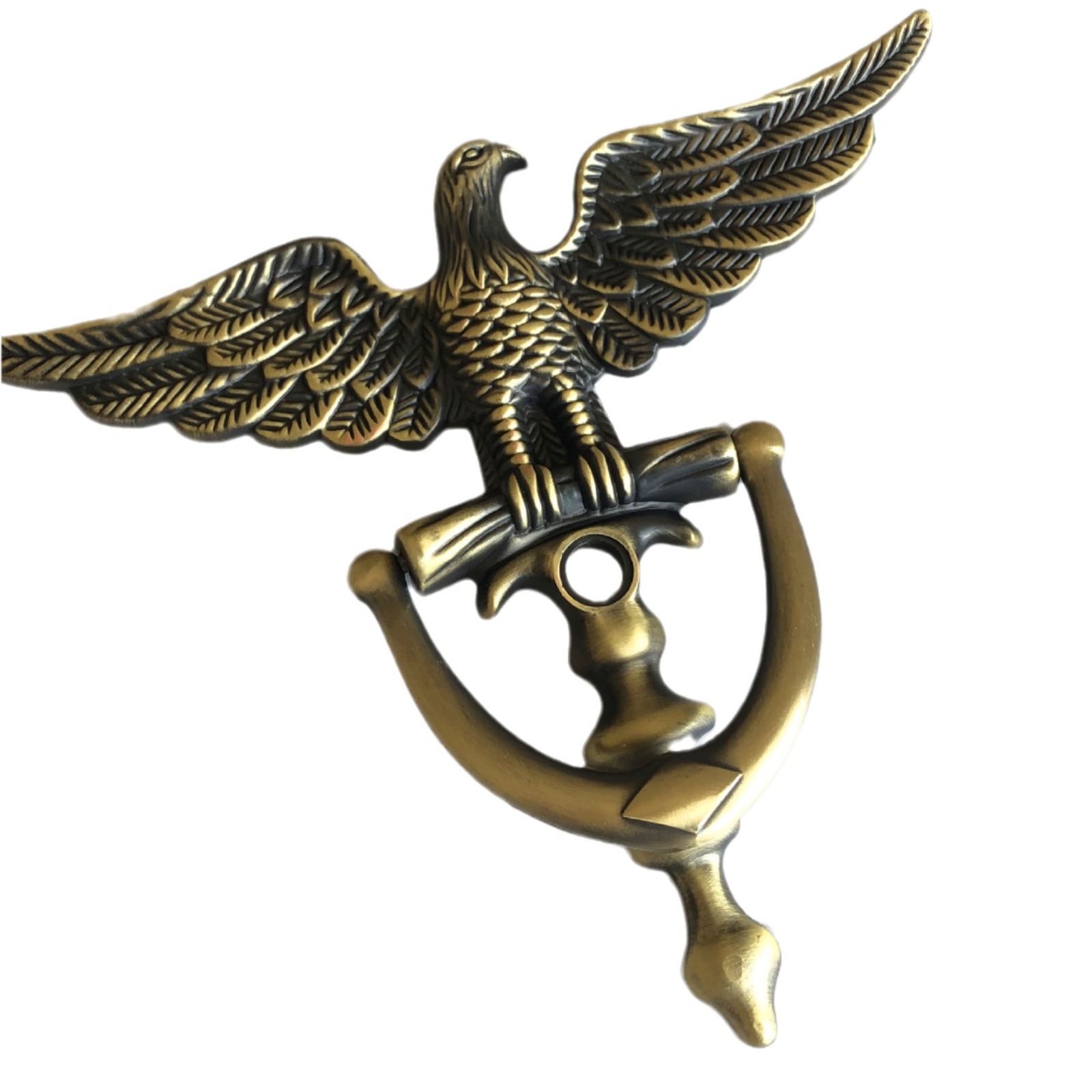 Wholesale of door knockers, cross-border anti-theft doors, European-style eagle-head zinc alloy door knockers, 3388 Item Picture