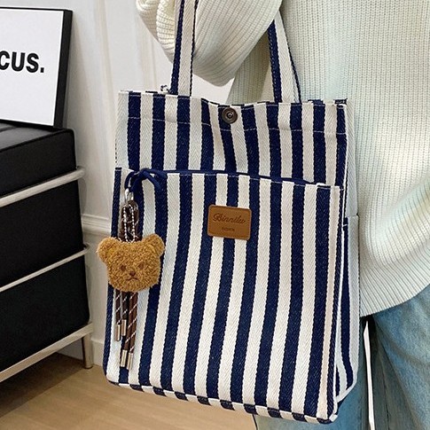 2024 New stylish Korean-style women's bag, hand-held, high-quality single-shoulder canvas, large-capacity crossbody tote bag for women Specification drawing