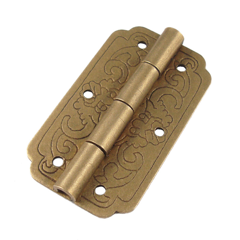 Retro brass hinged official suitcases, mini folding doors, pure copper hinges, cabinet door hinges, furniture hardware Item Picture