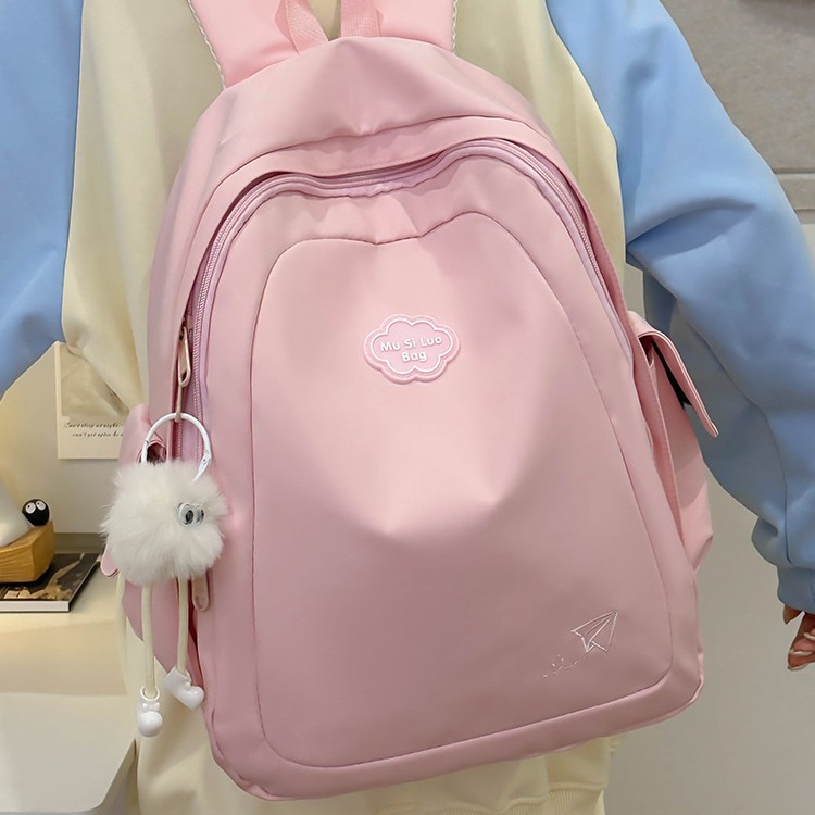 Autumn and winter Korean-style ins school style solid color backpack for women, simple and versatile Japanese-style small schoolbag, travel mini backpack Application Scenario