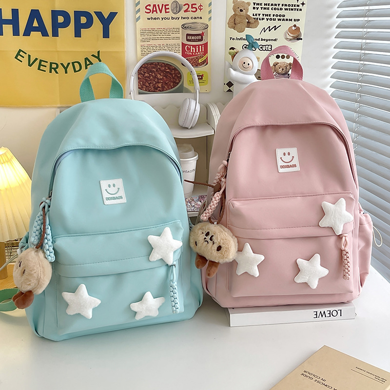 Korean and Japanese-style soft girl schoolbag for middle school students, simple and cute backpack for high school and college students with a girlish heart Specification drawing