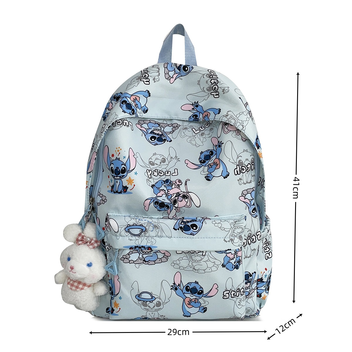 Cute printed student schoolbag, versatile large-capacity lightweight backpack for junior high school students, graffiti backpack for senior high school students Item Picture