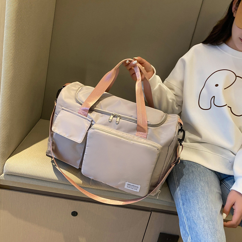 Outdoor travel bags, short-distance sets, trolley cases, large-capacity luggage bags, dry and wet separation, folding yoga, swimming and fitness bags Specification drawing