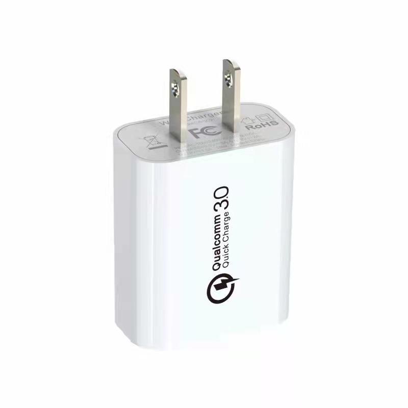 18W Qualcomm Fast Charging qc3.0 mobile phone fast charging head SAA/ETL certified, European, American and Australian standard mobile phone charger Specification drawing