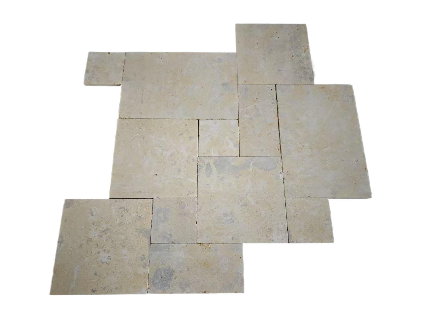 Natural lime stone cave stone villa garden floor antique tiles, interior and exterior wall background cultural stones, courtyard floor tiles Specification drawing